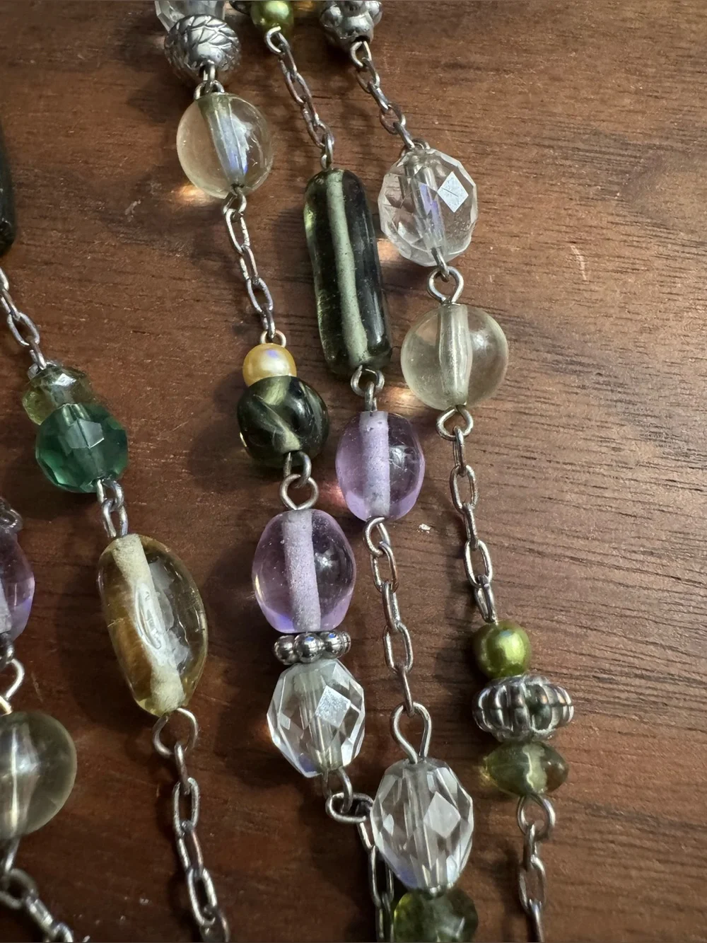 Lia Sophia Silver Toned Beaded Necklace - Picture 3 of 6